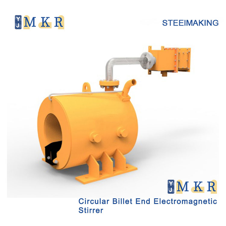 Circular billet end electromagnetic stirrer